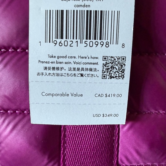 Kate Spade Pink Quilted Tote Bag - Picture 3 of 6
